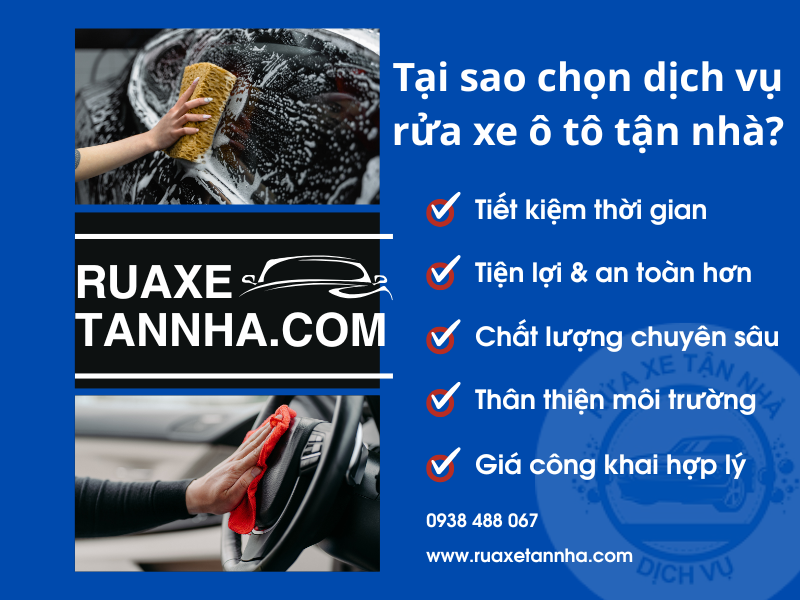 Tại sao nên chọn dịch vụ rửa xe ô tô tận nhà TPHCM?