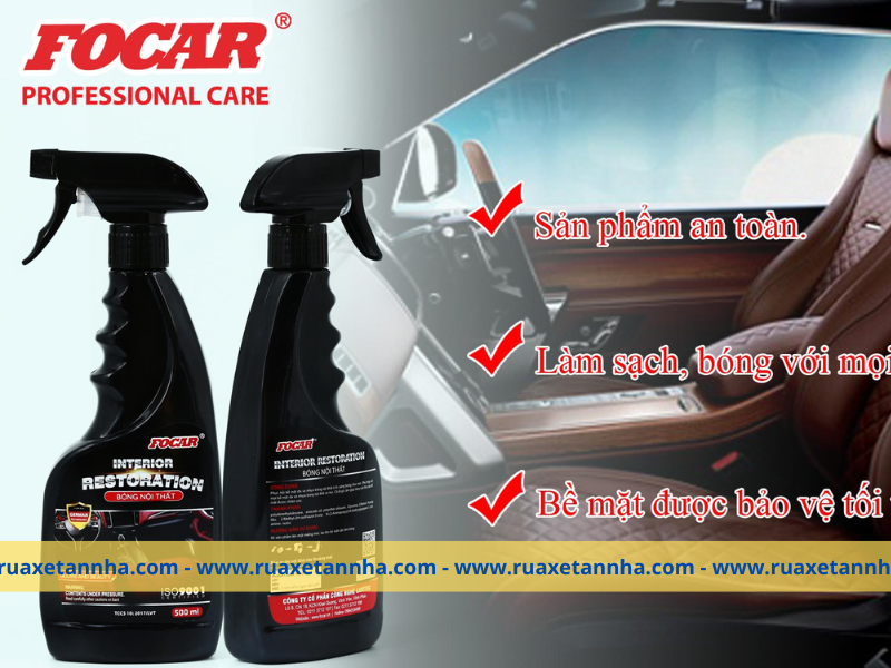 Focar Interior Cleaner (Việt Nam): Làm sạch và làm mới taplo an toàn.