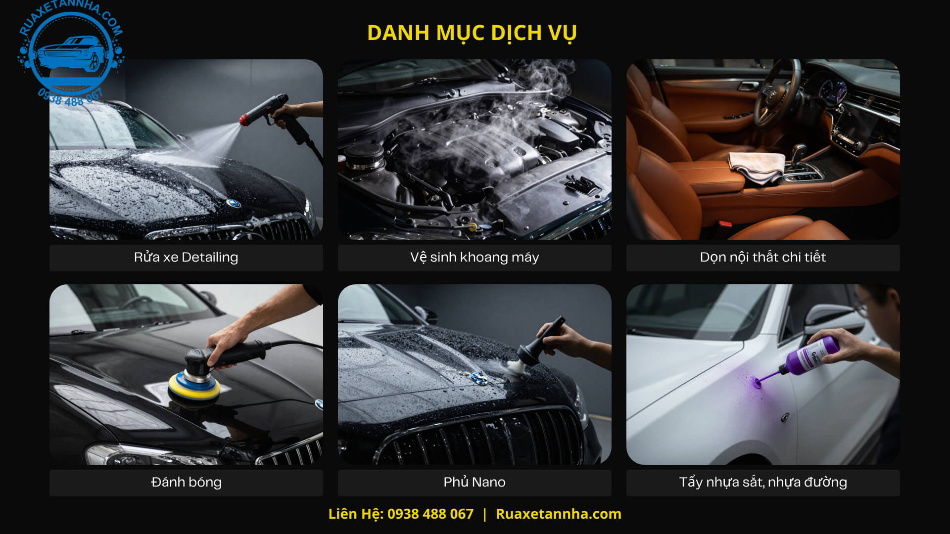 đặt lịch dịch vụ rửa xe tận nhà