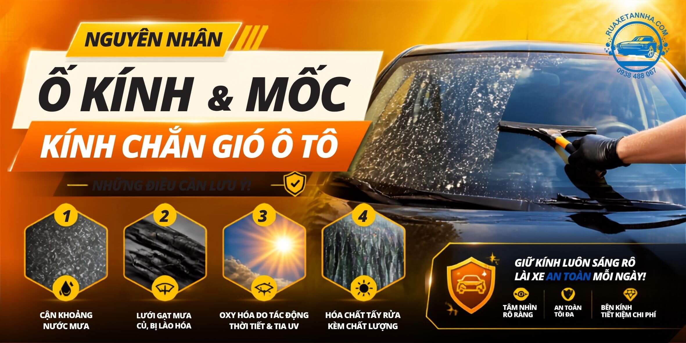 nguyên nhân khiến kính ô tô bị mốc