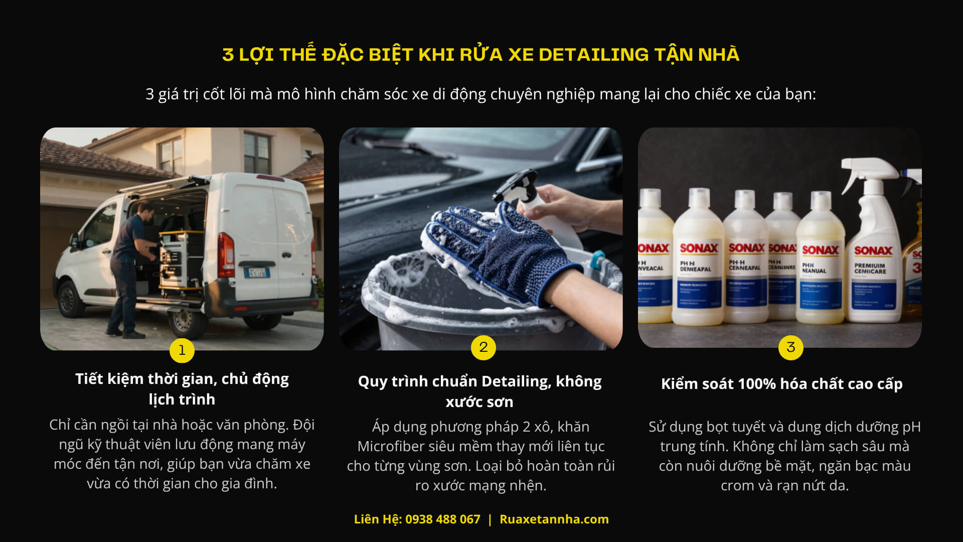 3 lợi thế khi rửa xe tận nhà