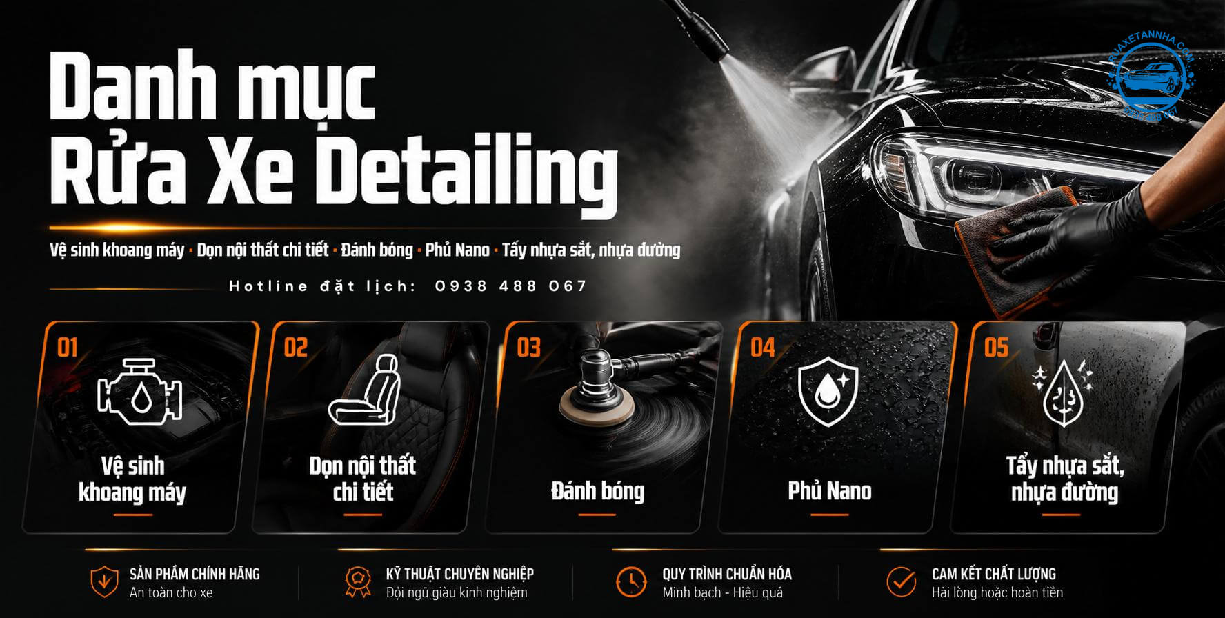 danh mục rửa xe tận nhà