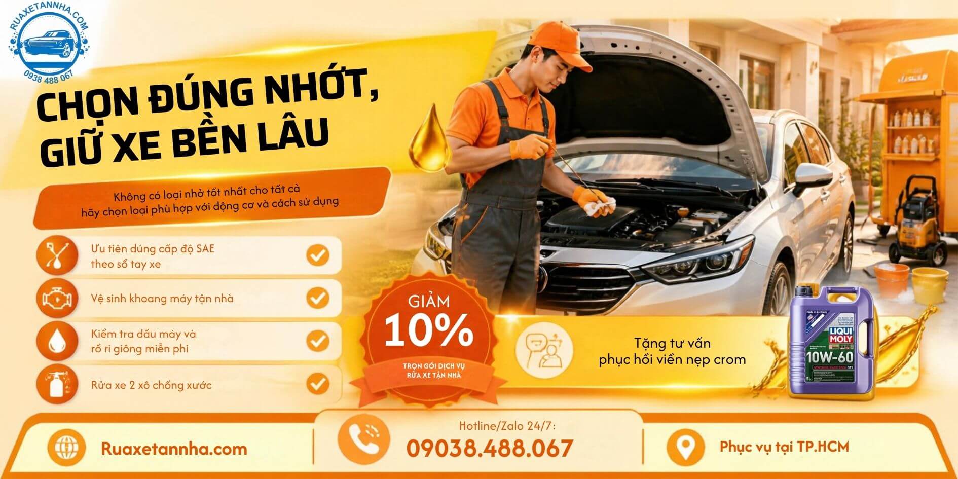 dịch vụ rửa xe tận nhà