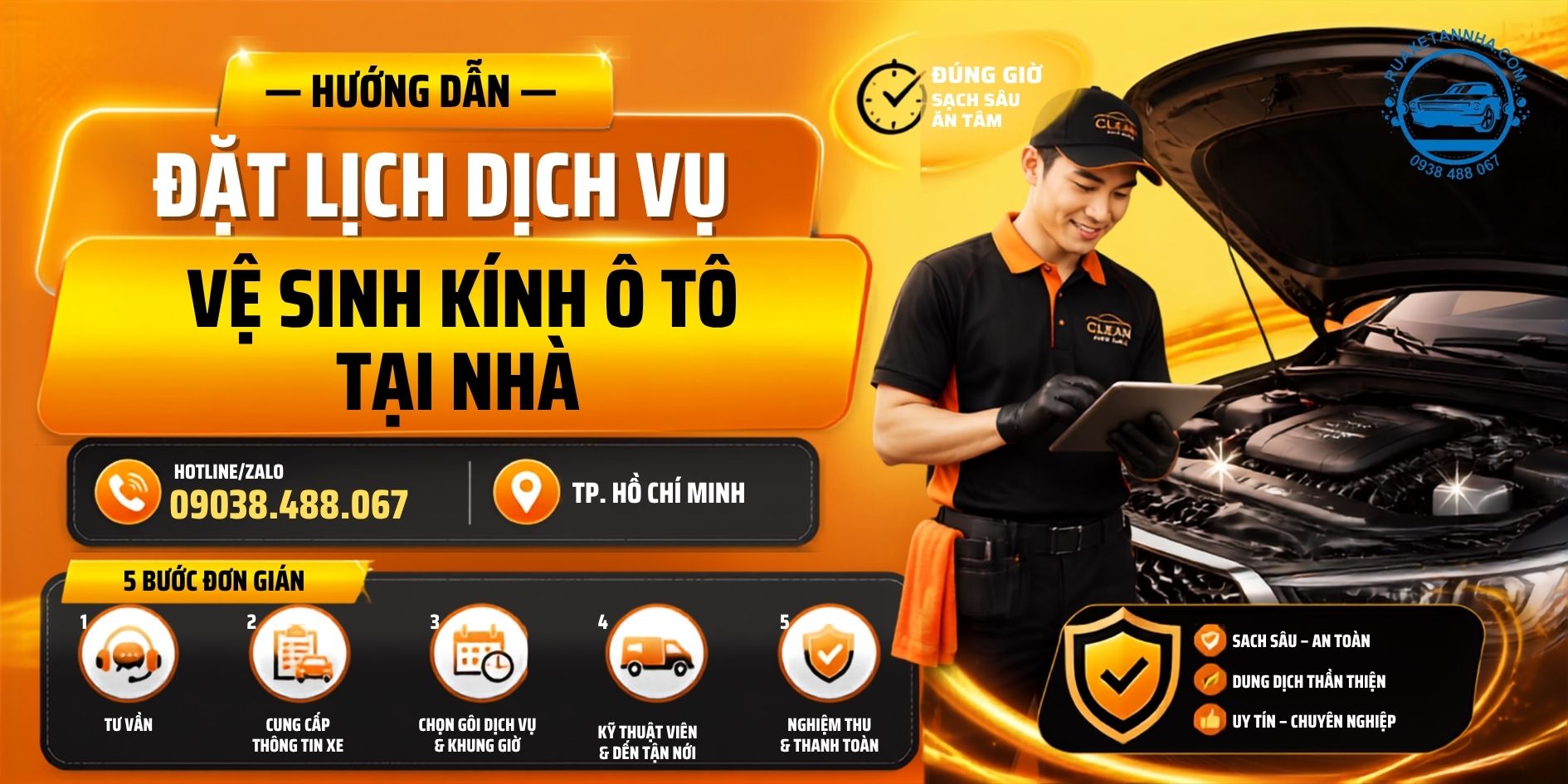 dịch vụ rửa xe tân nhà