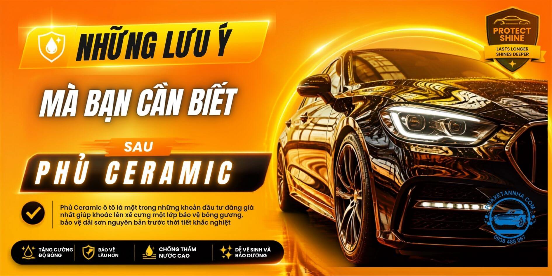 lưu ý sau khi phủ ceramic