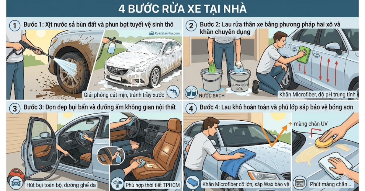 dịch vụ vệ sinh xe hơi tận nhà