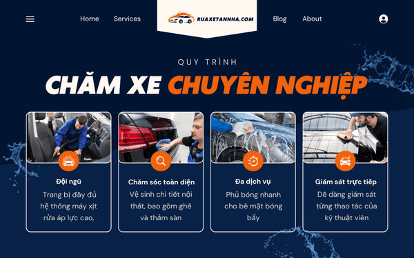 dịch vụ rửa xe hơi tận nhà
